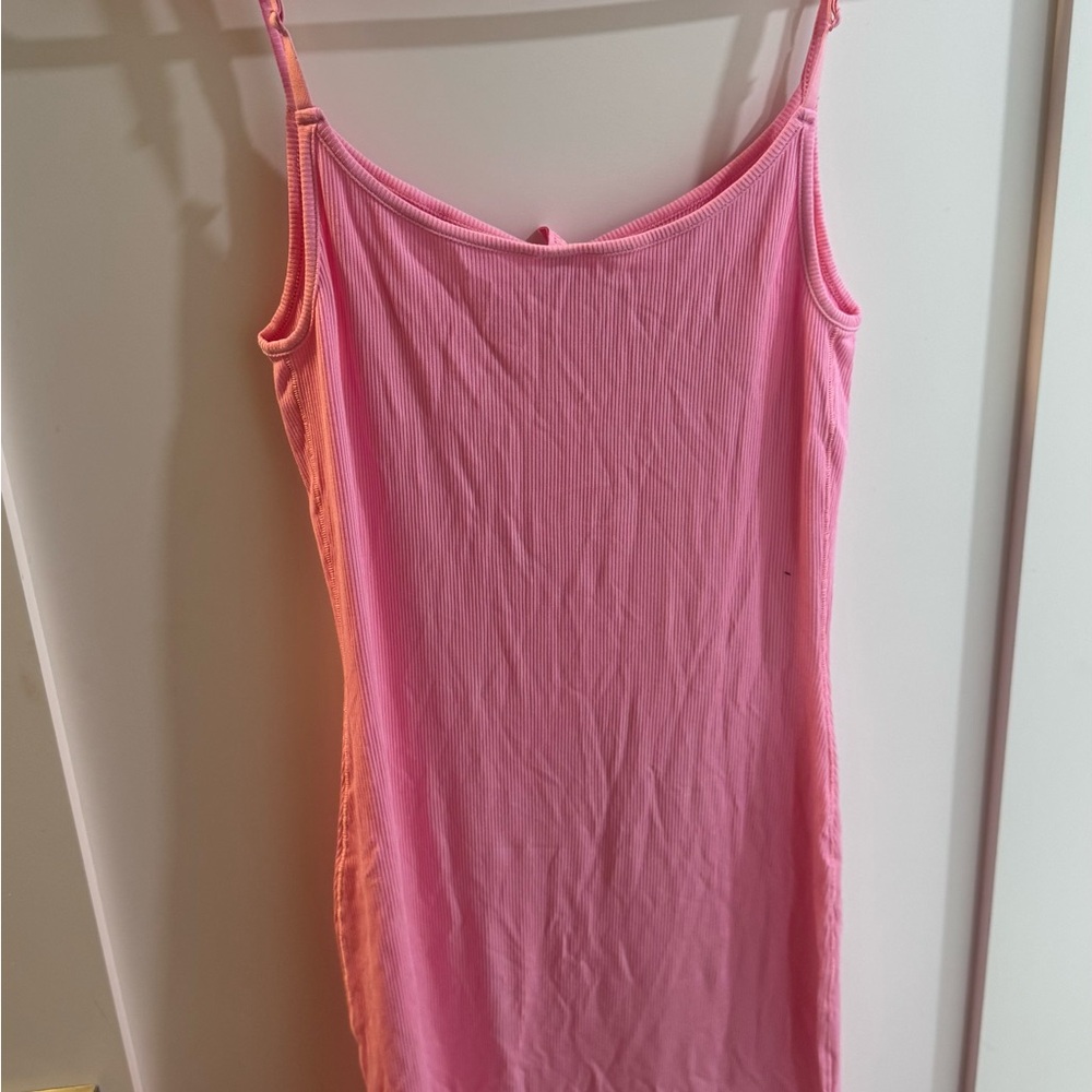 Pink Ribbed Tank Top - Picture 3 of 3